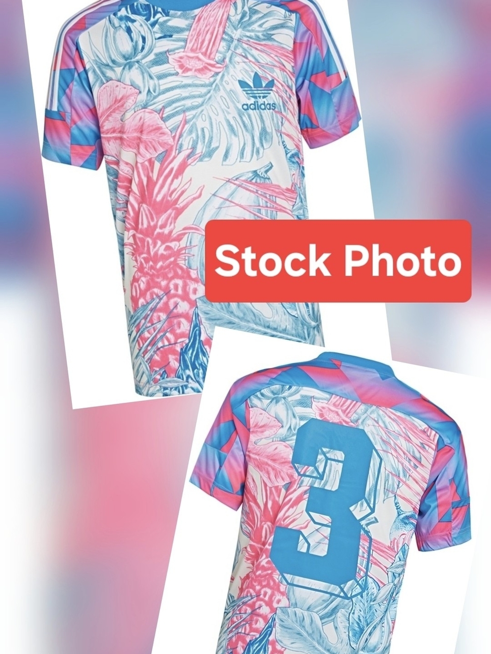 Adidas Originals Flower Rush Men's Ringer t-shirt Sz M - Soccer style- soft! - Picture 2 of 8